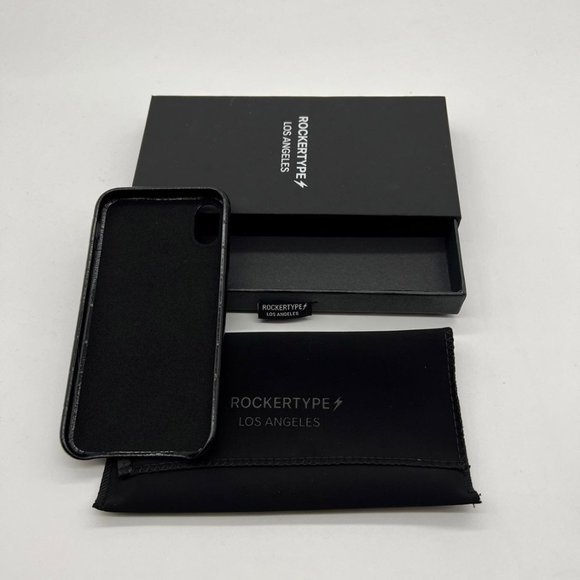 Rockertype black crocodile leather iphone case X XS - Picture 3 of 3